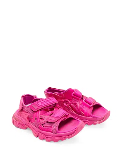 Pre-owned Balenciaga Track Ankle-strap Sandals In Pink