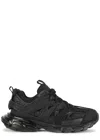 Balenciaga Men Runner Mesh And Leather Sneakers In Black