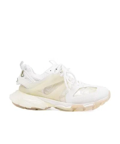 Balenciaga Track Clear Sole Sneakers In White