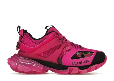 Pre-owned Balenciaga Track Clear Sole (women's) Sneakers In Dark Pink/black