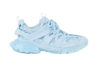 Pre-owned Balenciaga Track Clear Sole (women's) Sneakers In Light Blue