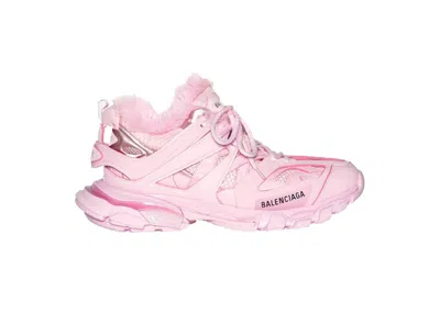 Pre-owned Balenciaga Track Fake Fur (women's) Sneakers In Pink