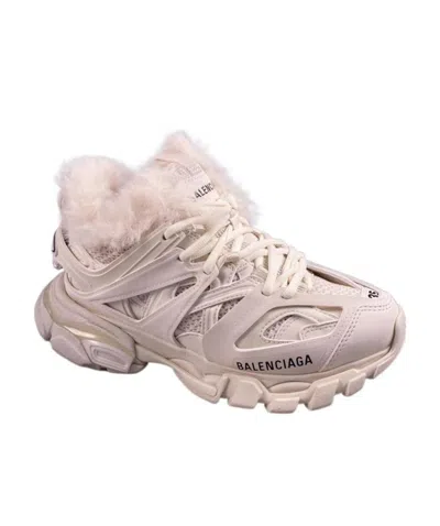 Balenciaga Track Faux-fur Sneakers In Nude