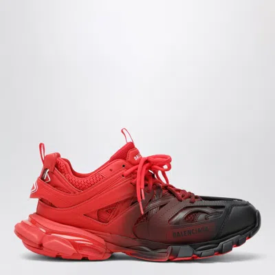 Balenciaga Track Gradient Sneakers In Red And Black Polyurethane In Multi