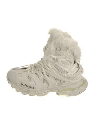 Pre-owned Balenciaga Track Hike 'fur' Athletic Sneakers In White