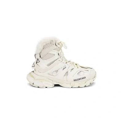 Pre-owned Balenciaga Track Hike Fur Sneakers In Beige