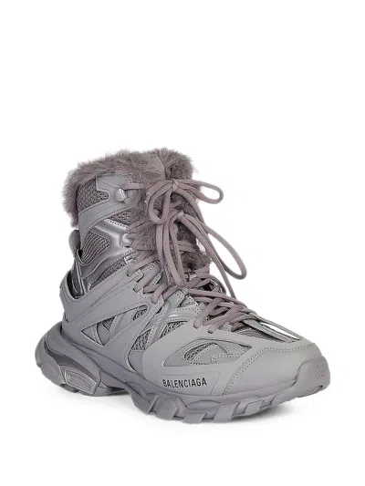 Balenciaga Track Hike Lace-up High-top Sneakers In Gray