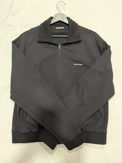 Pre-owned Balenciaga Track Jacket Mini Logo In Black