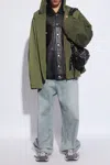 Balenciaga Logo-print Hooded Jacket In Green