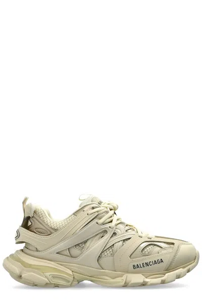 Balenciaga 30mm Track Faux Leather & Mesh Sneakers In Beige