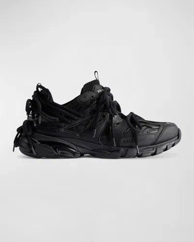 Balenciaga Track Laces Runner Sneakers In Black