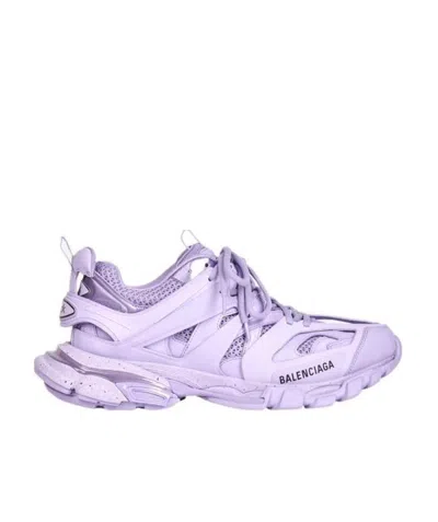 Balenciaga Track Logo Sneakers In Purple