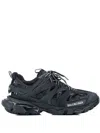 Balenciaga Black Mesh And Rubber Track Sneakers In Multi