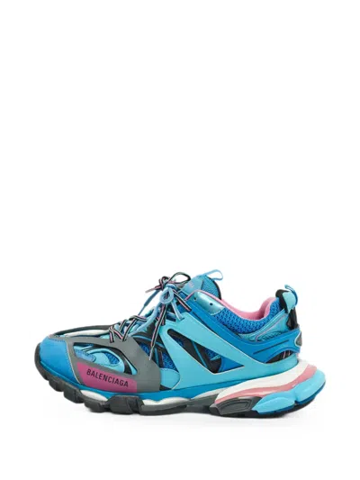 Pre-owned Balenciaga Track Mesh Panel Sneakers In Blue