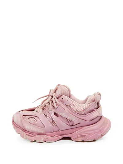 Pre-owned Balenciaga Track Mesh-panel Sneakers In Pink