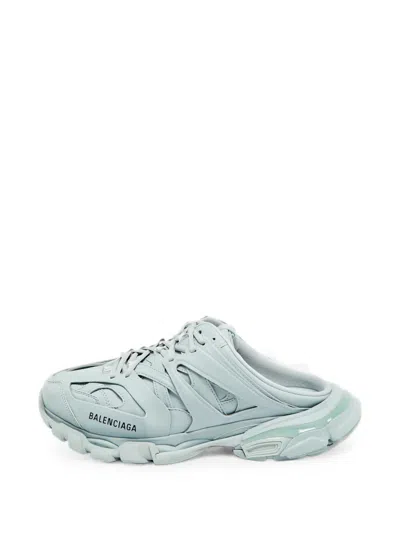 Pre-owned Balenciaga Track Mules In Blue