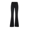 Balenciaga Flared Trousers With High Waist And Raw Hem In Black