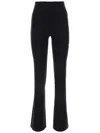Balenciaga Flared Trousers With High Waist And Raw Hem In Black