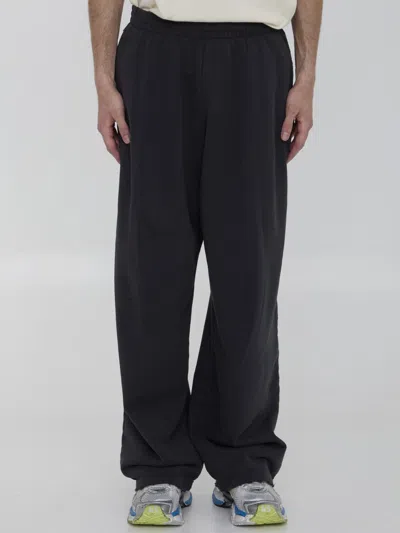 Balenciaga Destroyed Track Pants In Black