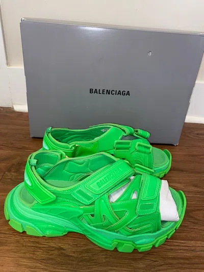 Pre-owned Balenciaga Track Sandals - Neon Green