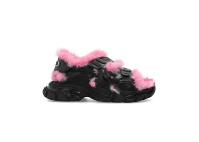 Pre-owned Balenciaga Track Sandals (women's) Sneakers In Black