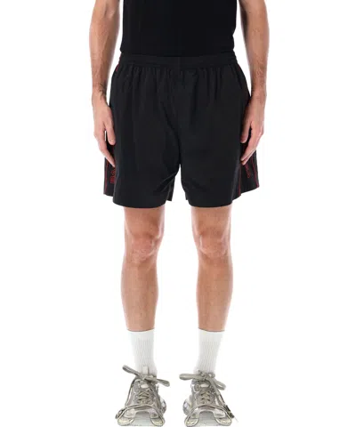 Balenciaga Crinkled Shorts In Black