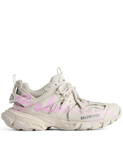Balenciaga Track Signature Shoes In Neutral