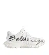 Balenciaga Track Signature Sneakers In White