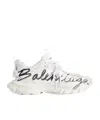 Balenciaga Track Signature Sneakers In White