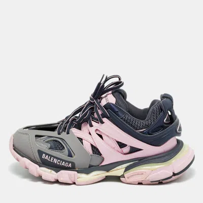 Pre-owned Balenciaga Track Size 38 Multicolor Faux Leather And Mesh Low Top Sneakers