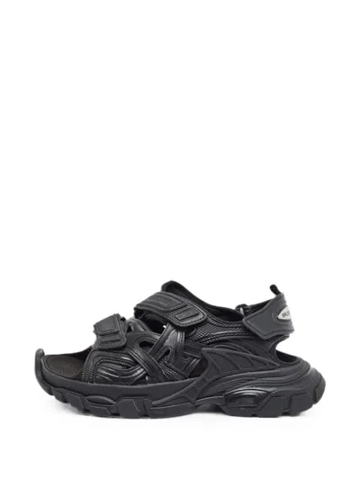 Pre-owned Balenciaga Track Slingback Sandals In Black