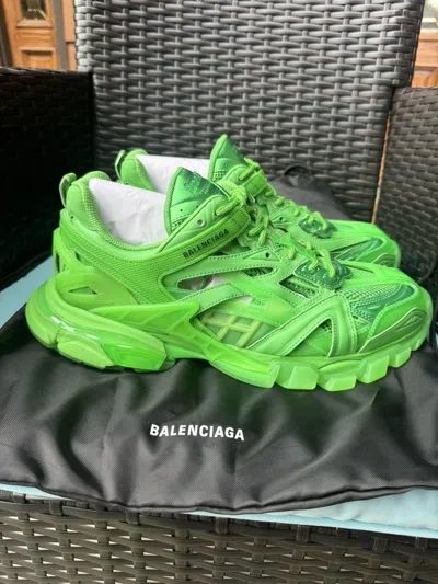 Pre-owned Balenciaga Track Sneaker Green