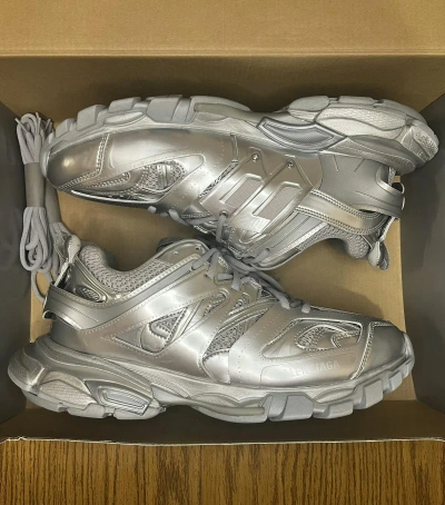 Pre-owned Balenciaga Track Sneaker (metallic) In Silver