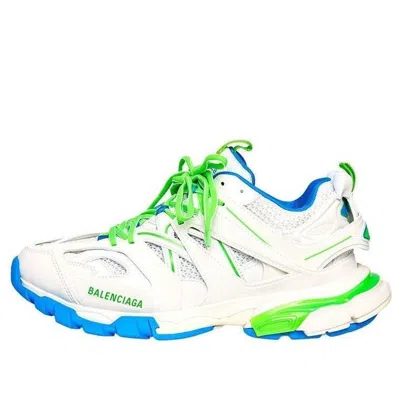 Balenciaga Track Sneaker White Green And Blue In White Green Blue