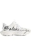 Balenciaga Track Signature Sneakers In White