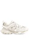 Balenciaga Track Faux Leather Sneakers In Beige