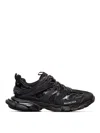 Balenciaga Track Rubber And Mesh Sneakers In Black