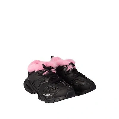 Pre-owned Balenciaga Track Sneakers In Black,pink