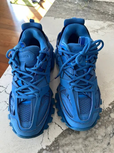 Pre-owned Balenciaga Track Sneakers Blue Size 43