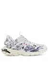 Balenciaga Mesh And Rubber Track Sneakers With Chunky Sole In White