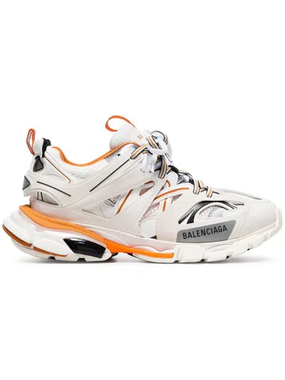 Balenciaga Track Panel Style Sneakers In White