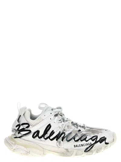Balenciaga Track Sneakers In White / Black