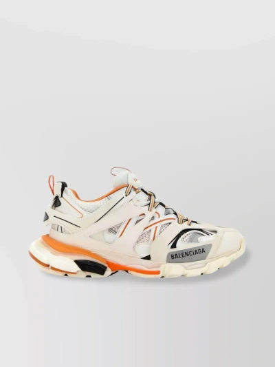Balenciaga Track Sneakers With Chunky Sole And Mesh Panels In White