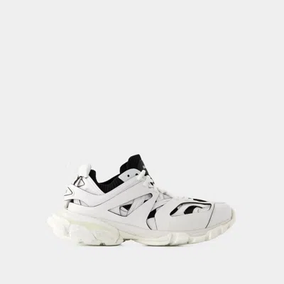 Balenciaga Track Sock Contrasted Sneakers In White