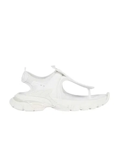 Balenciaga Track Thong Strap Sandals In White