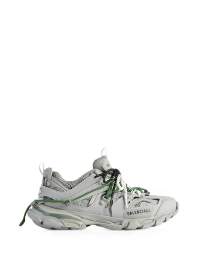Balenciaga Track Trail Laces Panelled Low-top Sneakers In Gray