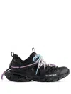 Balenciaga Women Black Mesh And Rubber Track Trail Laces Sneakers In Black