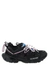 Balenciaga Women Black Mesh And Rubber Track Trail Laces Sneakers In Black