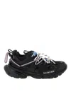 Balenciaga Black Mesh And Rubber Track Trail Laces Sneakers In Black