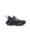 Balenciaga Black Mesh And Rubber Track Trail Laces Sneakers In Black